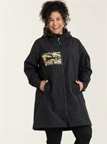 Studio - Lotte Softshell jakke, Sort med Camouflage Print